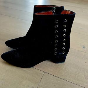 Aquatalia black suede ankle boots